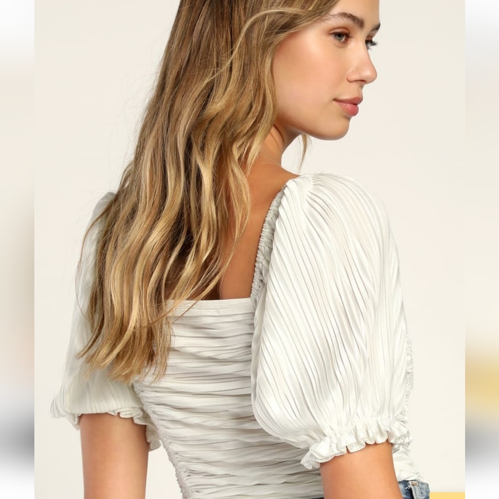 NWT Ruched Bodysuit Top - Picture 5 of 10